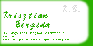 krisztian bergida business card